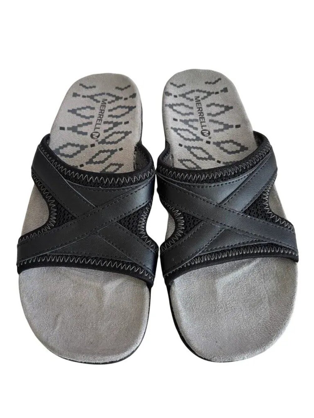 NEW MERRELL Sandspur Delta Slide Sandals in Black  SZ 7